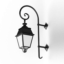 Avenue 4 N° 5; Opal PMMA Built-in LED 3000°K warm white 35W; Dark black