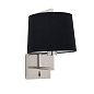 20170-03 FRAME MATT NICKEL WALL LAMP BLACK LAMPSHADE Ø21 настенный светильник Faro barcelona