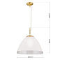 HL 6-1437/1 gold-matt/461 klar-matt Opaldesign Orion подвесной матовый полусферический светильник — фото 6