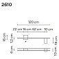 261015/21_10 Vibia Structural 2X Extended 120 - 2610 настенный светильник — фото 1