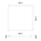 1430120A Artemide Alphabet Of Light Square 180 Полувстраиваемый потолочный светильник / Настенный светильник — фото 1