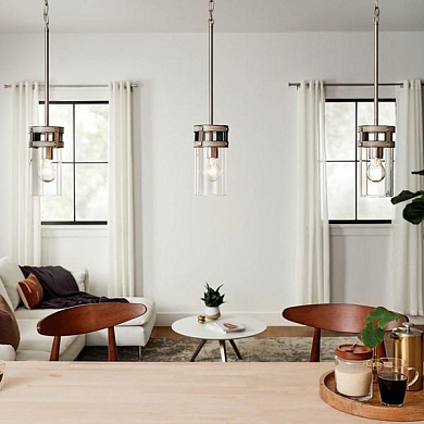 подвесной светильник с металлическим корпусом цвета антик-железа