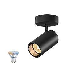 Настенно-потолочный светильник SLV ASTO TUBE SMART SET, 1 спот, поворотный, с умной лампой Zigbee GU10