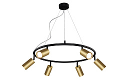 CLT 015C6 D600 BL-GO Crystal Lux Rivo подвесной светильник с кольцевым основанием и прожекторами на подвесах
