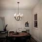 Artem 26" 6 Light Chandelier with Clear Glass Cylinders Natural Brass люстра 52015NBR Kichler — фото 1
