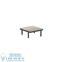 СТОЛ ALURA LOUNGE 80 LTH 80X80X34CM ЧЕРНАЯ СТОЛЕШНИЦА CERAMIC TAUPE GREY Royal Botania