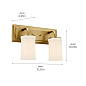 Vetivene 2 Light Vanity Light Natural Brass настенный светильник 55130NBR Kichler