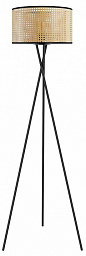 LSP-0633 Lussole Lsp-063 торшер с трёхлучевой опорой и цилиндрическим абажуром из дерева