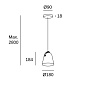 00-7992-05-DN подвесной светильник Leds C4 Napa Small черный — фото 1
