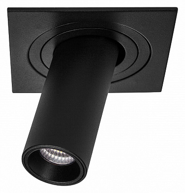 встраиваемый потолочный светильник с регулируемым модулем черный