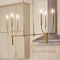 Florence 40" 6 Light Linear Chandelier Brushed Natural Brass люстра 52495BNB Kichler