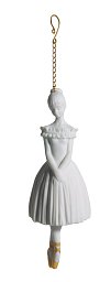 Фарфоровая ёлочная игрушка-балерина Ballerina Lladro, золотой люстр 01018355