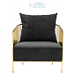 112038 Chair Knox gold finish black velvet  Eichholtz