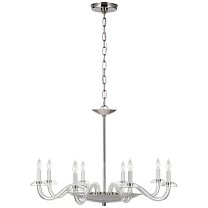 Brigitte Large Chandelier прозрачное стекло и полированный никель