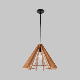 a068562 TK Lighting Eris подвесной светильник с конусным плафоном из деревянных планок
