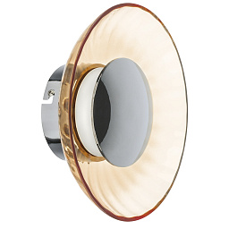 809013 Lightstar Celesta накладной потолочный светильник с розовым стеклянным плафоном хром