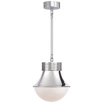 Precision Small Pendant полированный никель с белым стеклом