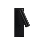 Sandy Black Aluminium LED 3 Watt 220-240Volt 210Lm 3000K IP20 USB Type-C Switch On/Off L: 6 W: 12.3 H: 18 cm