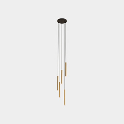 00-8318-60-27 Leds C4 Candle подвесной светильник с пятью плафонами на длинных шнурах