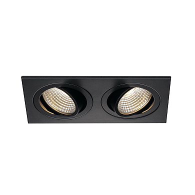 113920 SLV NEW TRIA LED 2 SQUARE SET, свет-к с COBLED 2х 6.2W, 3000К, с блоком питания, черный