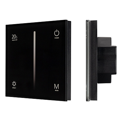 028110 Arlight Панель SMART-P36-DIM-IN Black (230V, 1.2A, TRIAC, Sens, 2.4G)