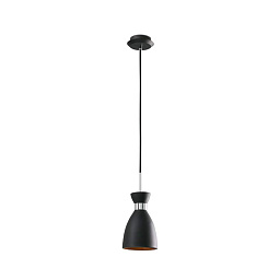 20050 Faro Barcelona RETRO подвесной светильник чёрно-золотой с одним плафоном