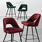 112055 Counter Stool Avorio roche green velvet Eichholtz