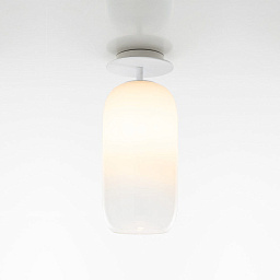 1413220A Artemide Gople потолочный светильник с овальным плафоном из полупрозрачного стекла