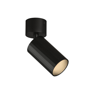 потолочный светильник с регулируемым спотом чёрного цвета
