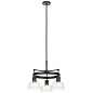 Eastmont 3 Light Chandelier Black  and Walnut Wood люстра 52402BK Kichler — фото 8