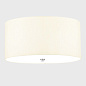 Потолочный светильник Fletcher Flush Elstead DL-FLETCHER18-3LT-IV-PC полированный хром и абажур цвета слоновой кости — фото 1
