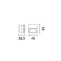 EI38 Walky iGuzzini Square optic assembly 45x45mm – AL optic – Warm White LED – 24Vdc - Rust Brown — фото 1