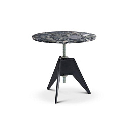 SCB04MT03PE Tom Dixon Stone круглый стол с мраморной столешницей и металлическим основанием