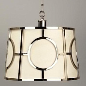 CL0191.NI.ES Toledo Circle Shade Ceiling Light, Nickel, 2 Lights