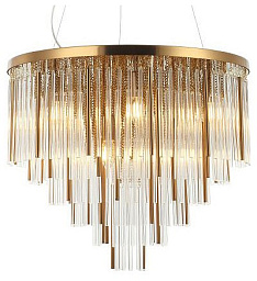 2147/05/09P Stilfort Style rain люстра с несколькими уровнями стеклянных подвесок бронза