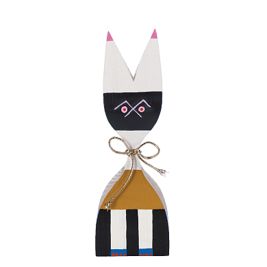 21502709 Wooden Doll Vitra Деревянная фигурка в виде белого кролика в полосатом костюме