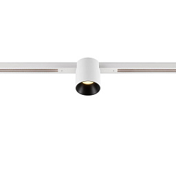 магнитный трековый светильник белого цвета цилиндрической формы для магнитного трека 48V