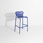 M0745406 WEEK-END Petite Friture Барный стул садовый металлический синий H80 — фото 2