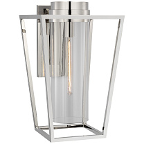 Presidio Medium Bracketed Sconce полированный никель с прозрачным стеклом
