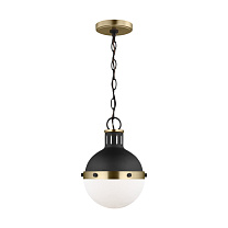 Hanks One Light Mini Pendant полуночный черный с белым стеклом