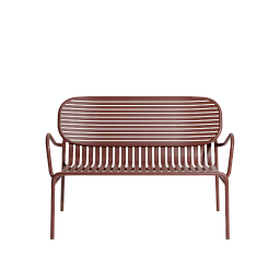M0741924 WEEK-END Petite Friture Диван садовый металлический бордовый