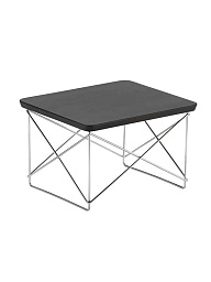 4055737144455 Vitra Occasional Квадратный прикроватный столик из тёмного дуба с хромом