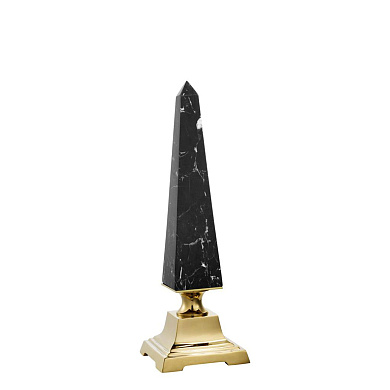 110785 Obelisk Layford S gold finish black marble декор Eichholtz