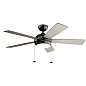 52" Starkk Fan Satin Black люстра-вентилятор 330174SBK Kichler — фото 6