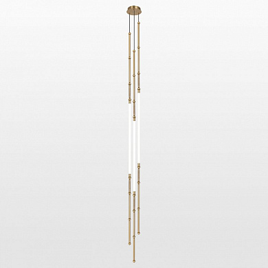 подвесной светильник цилиндрической формы с золотыми вставками