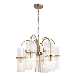 SL6145.303.09 ST-Luce Tashe подвесная люстра с несколькими стеклянными плафонами на дугообразных держателях
