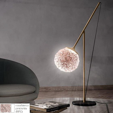 CRISTGLOB-LPBIRO27K Icone Cristalglob LAMPADA TAVOLO 9W 2700K BIANCO- SFERA ROSA Настольная лампа