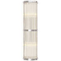 Allen Medium Linear Sconce полированный никель и стеклянные стержни
