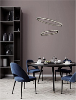 Traic Dimmable Sandy Black Aluminiun & Acrylic LED 54 Watt 220-242 Volt 3350Lm 3000K IP20 D: 60.5 H: 120 cm