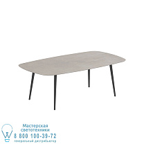 STYLETTO СТАНДАРТНЫЙ ОБЕДЕННЫЙ СТОЛ 220x120CM АЛЮМИНИЕВЫЕ НОЖКИ АНТРАЦИТОВАЯ КЕРАМИЧЕСКАЯ СТОЛЕШНИЦА CEMENTO LUMINOSO Royal Botania